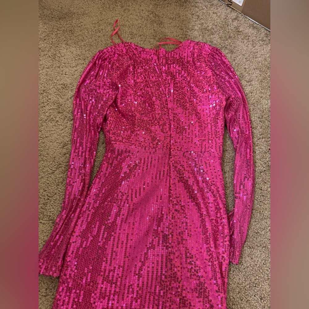 Hello Molly sparkle sequence Long Sleeve Mini Dress - Picture 6 of 9